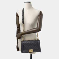 Pre Owned Chanel Chain Shoulder Bag With Coco Mark Boy