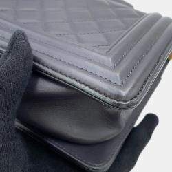 Pre Owned Chanel Chain Shoulder Bag With Coco Mark Boy