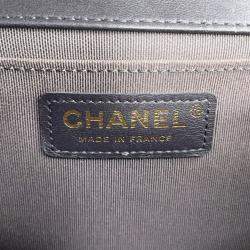 Pre Owned Chanel Chain Shoulder Bag With Coco Mark Boy