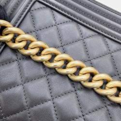 Pre Owned Chanel Chain Shoulder Bag With Coco Mark Boy