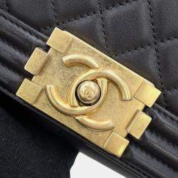 Pre Owned Chanel Chain Shoulder Bag With Coco Mark Boy