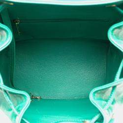 مملوكة مسبقًا حقيبة ظهر شانيل ماتلاسي كوكو علامة خضراء جلد كافيار