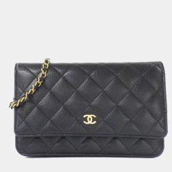 Pre Owned Chanel Timeless Classic Line Chain Wallet