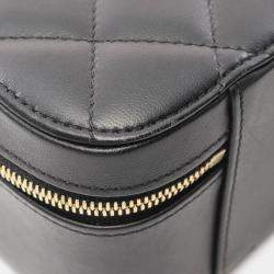 Pre Owned حقيبة كتف شانيل ماتيلسي جلد الخروف أسود