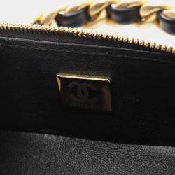 Pre Owned حقيبة كتف شانيل ماتيلسي جلد الخروف أسود