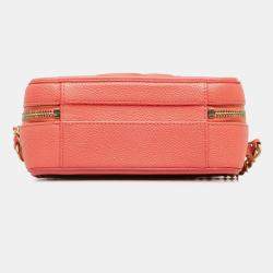 مملوكة مسبقًا Chanel Matelasse Coco Mark Cc Figurine Handbag Pink Caviar Skin