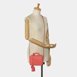 مملوكة مسبقًا Chanel Matelasse Coco Mark Cc Figurine Handbag Pink Caviar Skin