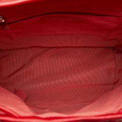 Pre Owned حقيبة ظهر شانيل ماتيلس كوكو مارك سلسلة حمراء جلد الغنم