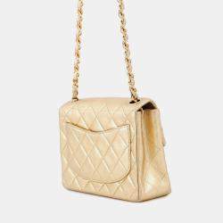 مملوكة مسبقًا Chanel Chain Shoulder Bag Mini Matelasse 18 Coco Mark Lambskin