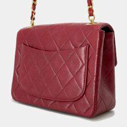 Pre Owned Chanel Chain Shoulder Bag Mini Matelasse Coco Mark Lambskin Mato