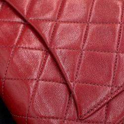 Pre Owned Chanel Chain Shoulder Bag Mini Matelasse Coco Mark Lambskin Mato