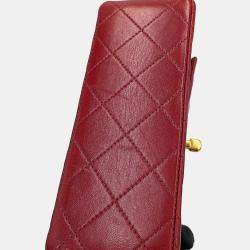 Pre Owned Chanel Chain Shoulder Bag Mini Matelasse Coco Mark Lambskin Mato