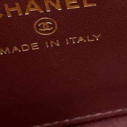 مملوكة مسبقًا حقيبة شانيل سلسلة الكتف كلاسيك ماتيللاسي جلد حبيبي أسود