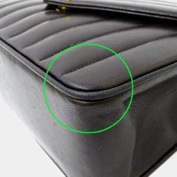 مملوكة مسبقًا Chanel Shoulder Bag V-Stitched Lambskin Black With Gold Hardware And Double Chain