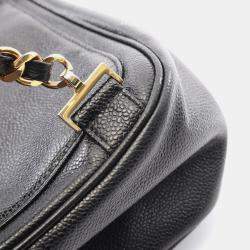 مملوكة مسبقًا Chanel Coco Mark Backpack Bag In Grained Calf Leather Black