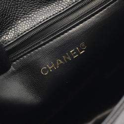 مملوكة مسبقًا Chanel Coco Mark Backpack Bag In Grained Calf Leather Black