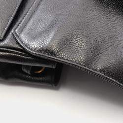 مملوكة مسبقًا Chanel Coco Mark Backpack Bag In Grained Calf Leather Black