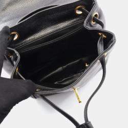 مملوكة مسبقًا Chanel Coco Mark Backpack Bag In Grained Calf Leather Black