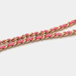 Pre Owned حقيبة كتف شانيل ماتيلسيه جلد حمل باللون الوردي