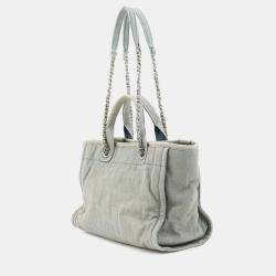 Pre Owned Chanel Deauville Coco Mark Small Tote Bag