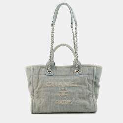 Pre Owned Chanel Deauville Coco Mark Small Tote Bag