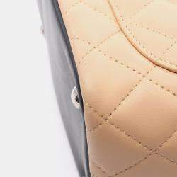 Pre Owned حقيبة توت شانيل كامبون لاين صغيرة جلد وردي وأسود