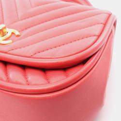 Pre Owned Chanel Chevron V-Stitch Lambskin Leather Shoulder Bag