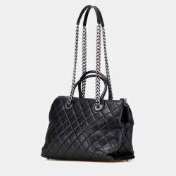 مملوكة مسبقًا Chanel 31 Rue Cambon Handbag Chain Shoulder Bag Black Lambskin