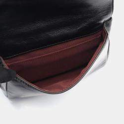 Pre Owned حقيبة شانيل سوداء جلد بمقبض علوي وحزام على الكتف ماتالاسيه