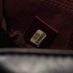 Pre Owned حقيبة شانيل سوداء جلد بمقبض علوي وحزام على الكتف ماتالاسيه