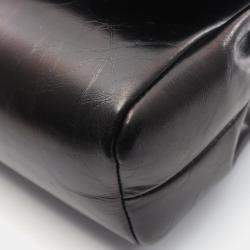 Pre Owned حقيبة شانيل سوداء جلد بمقبض علوي وحزام على الكتف ماتالاسيه