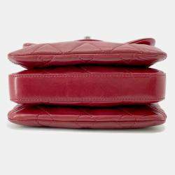 Pre Owned حقيبة شانيل كتف سلسلة ميني ماتلاس كو مارك جلد حمل