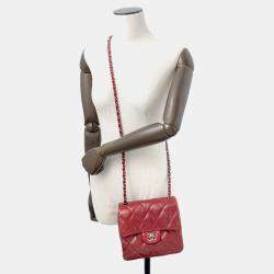 Pre Owned حقيبة شانيل كتف سلسلة ميني ماتلاس كو مارك جلد حمل