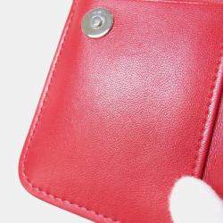 Pre Owned Chanel Chain Shoulder Bag Matelasse Silver Hardware Bifold Wallet Lambskin