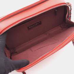 مملوكة مسبقًا Chanel Coco Boy Camera Bag Shoulder In Lambskin Bordeaux