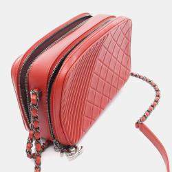 مملوكة مسبقًا Chanel Coco Boy Camera Bag Shoulder In Lambskin Bordeaux