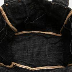 مملوكة مسبقًا Chanel Sparkling Denim Coco Mark Handbag Indigo Blue