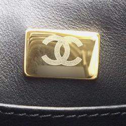 Pre Owned حقيبة شانيل رفرف فردي مربعة صغيرة نمط  نجمة من قماش تويد مبطن باللونين الأسود والأبيض