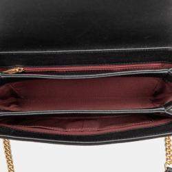 Pre Owned Chanel Black CC Stitched Caviar and Suede Lady Coco Flap