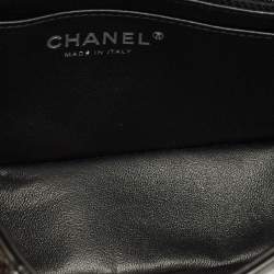 مملوكة مسبقًا Chanel Classic Single Flap Mini Black/Pink Quilted Patent Leather Bag