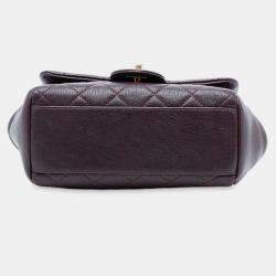 Pre Owned حقيبة شانيل حمراء مصغرة جلد خروف مبطن ترابيزيو قلاب