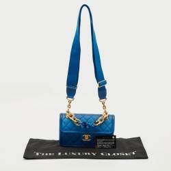 مملوكة مسبقًا Chanel Sunset on the Sea Small Blue Quilted Caviar Leather Bag