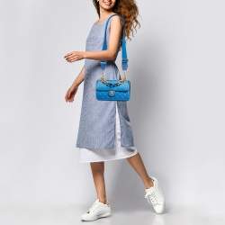 مملوكة مسبقًا Chanel Sunset on the Sea Small Blue Quilted Caviar Leather Bag