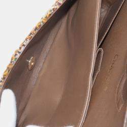 Pre Owned Chanel Brown Medium Classic Tweed Double Flap