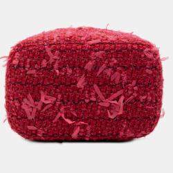 Pre Owned حقيبة شانيل فانيتي تويد وردية