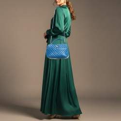 Pre Owned حقيبة شانيل جلد مبطن أخضر متوسطة تريندي سي سي بولينغ