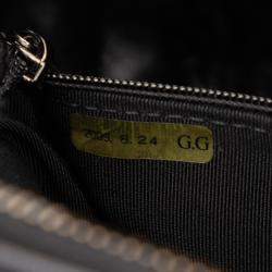 Pre Owned حقيبة كاميرا متوسطة من شانيل 2.55 ريإيشو جلد العجل الأسود مبطن العتيق