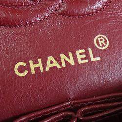 Pre Owned حقيبة شانيل كلاسيكية مزدوجة الغطاء صغيرة من جلد الخروف أسود