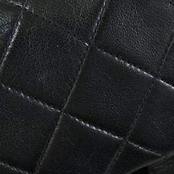 Pre Owned حقيبة شانيل كلاسيكية مزدوجة الغطاء صغيرة من جلد الخروف أسود