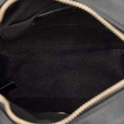 Pre Owned Chanel Black Stitched Goatskin Casual Trip North South Camera Case